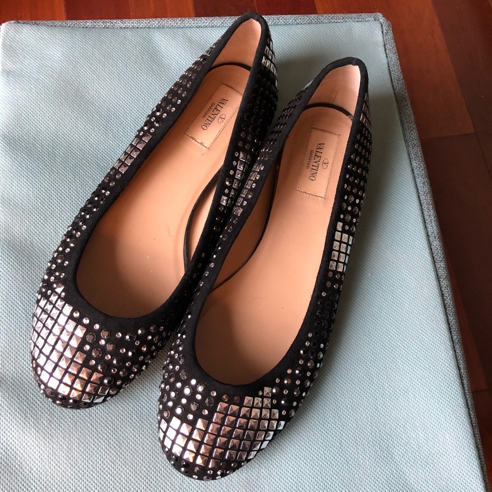 Valentino Metallic textured flats - GUC